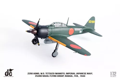 1/72 JC Wings 1944 Zero A6M5 W.O. Tetsuzo Iwamoto, Imperial Japanese Navy, 253rd Naval Flying Group Model