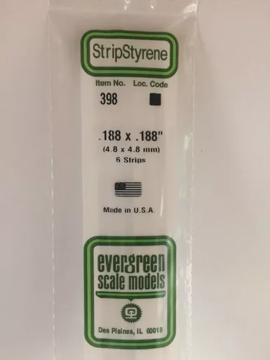 .188 x .188 x 24 Strips (6)