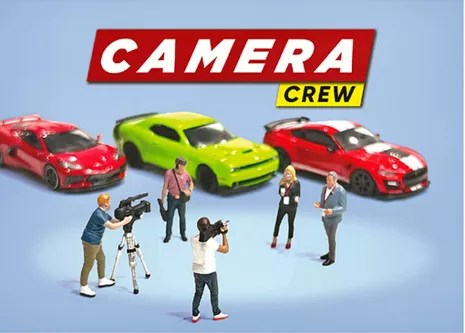 "Camera Crew" 6 piece Diecast Figure Set (5 Figures 1 camera) Limited Edition to 3600 pieces Worldwide for 1/64 Scale Models by American Diorama